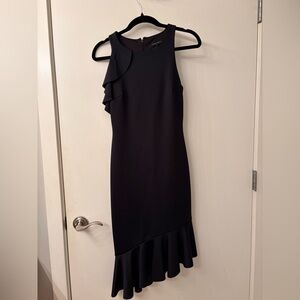 Banana Republic Black Asymmetrical Cocktail Dress